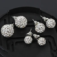 snowflakes full of diamonds christmas crystal earrings womens earrings christmas gifts stud earring silver 0 6 0 8cm 3size