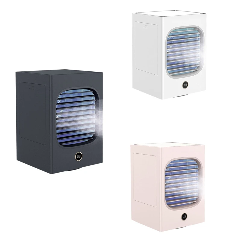 

EAS-Mini Air Cooler Personal Space Super Quiet Desk Fan with 3 Speeds for Home Office Room Air Conditioner Fan