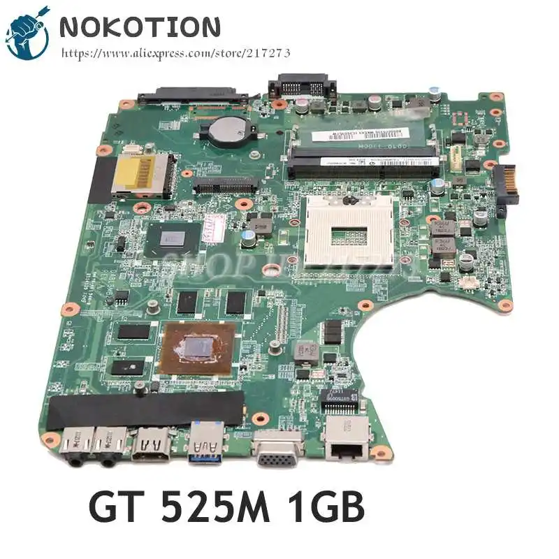 

Материнская плата NOKOTION A000079330 DABLBDMB8E0 для ноутбука TOSHIBA Satellite L755 L750, материнская плата HM65 DDR3 GT 525M 1 Гб