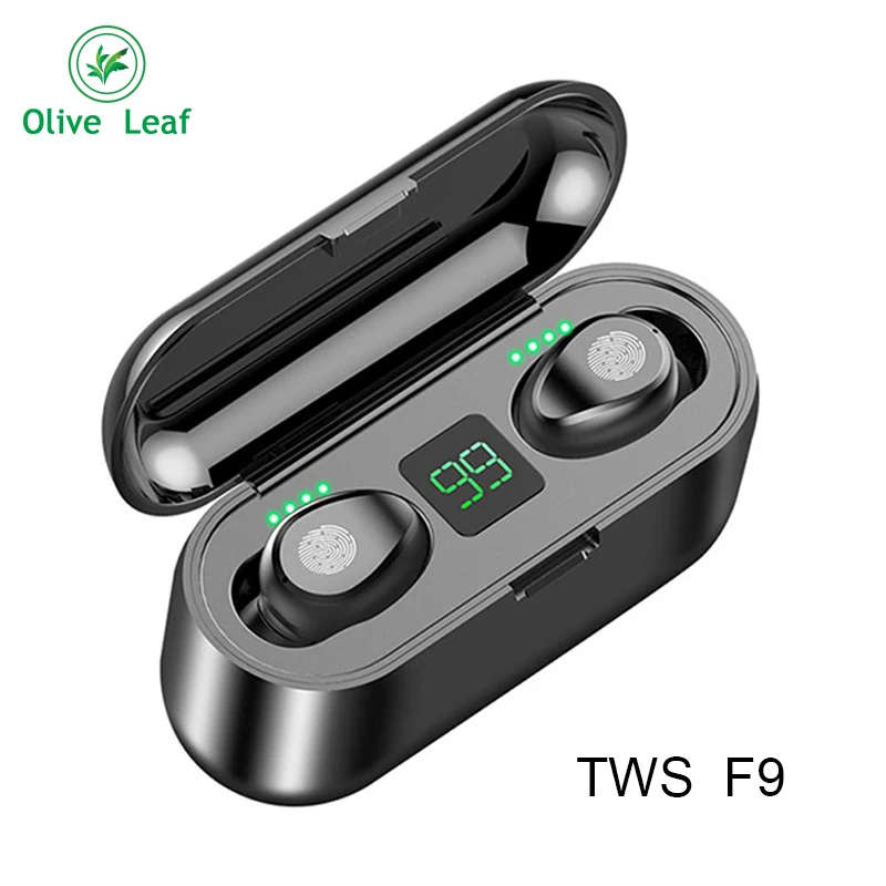 TWS F9 Mini Fone de Ouvido Bluetooth 5 0 Toque Inteligente беспроводные стерео наушники светодиодный