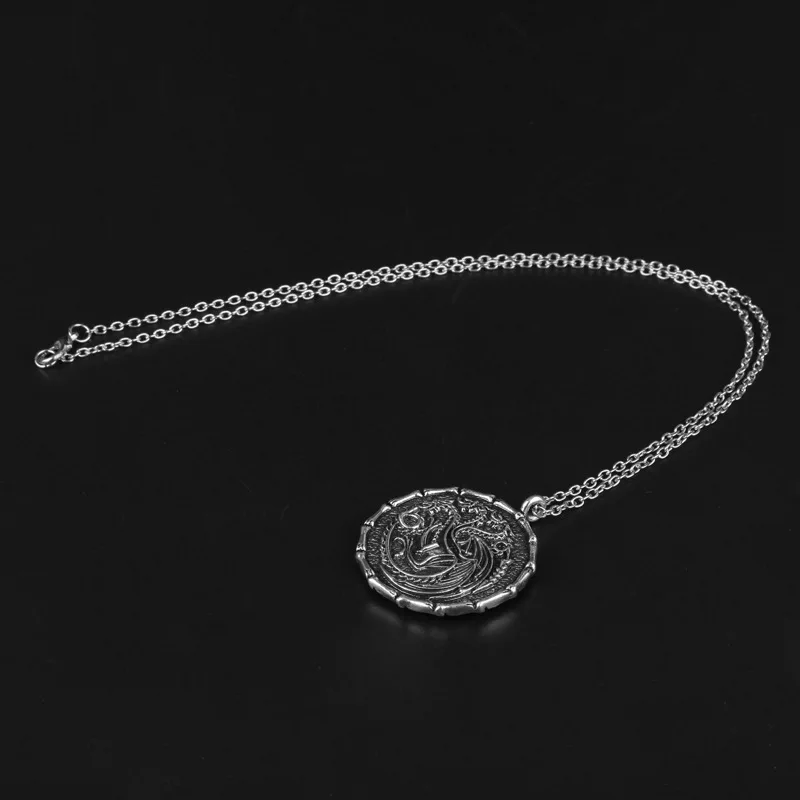 Семейный значок с изображением волка дракона, ювелирные украшения, Lannister Targaryen Stark House Honor, подвеска на шею, значки на руку
