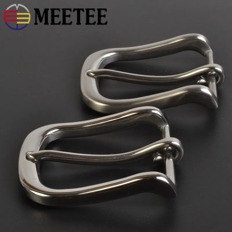 

Meetee 2/5pcs 35mm Metal Stainless Steel Belt Buckle Pants Belt Pin Buckles Head DIY Trousers Band Leather Accessories YK401