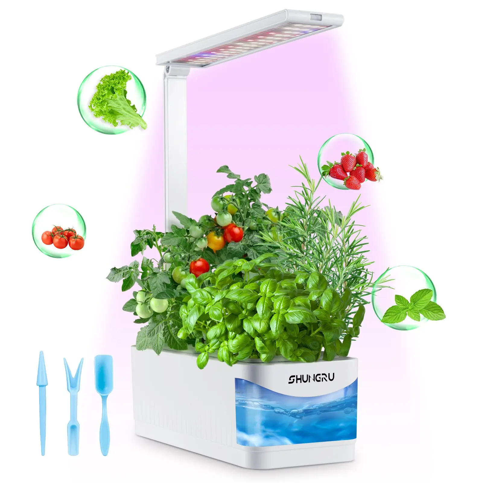 

Hydroponics Growing System, 8 Pods Indoor Hydroponic Garden with Grow Light, Automatic Timer Germination Kit Functions as Desk L