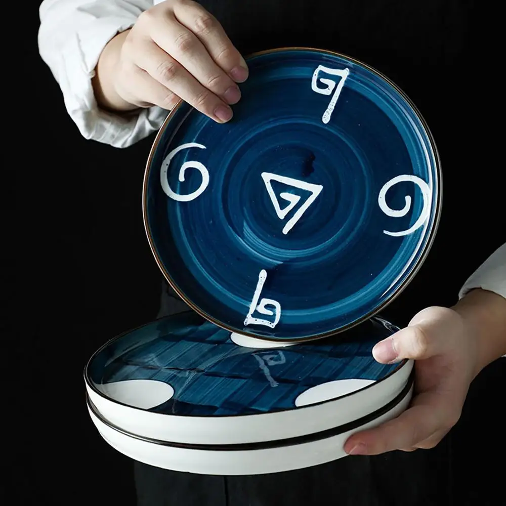 4 вида керамических обеденных тарелок белый фарфоровый десертный поднос для