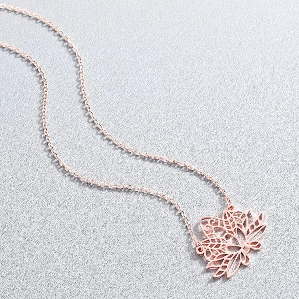 Ожерелье Kinitial с цветком лотоса и символом Ом ожерелье подарки на день рождения