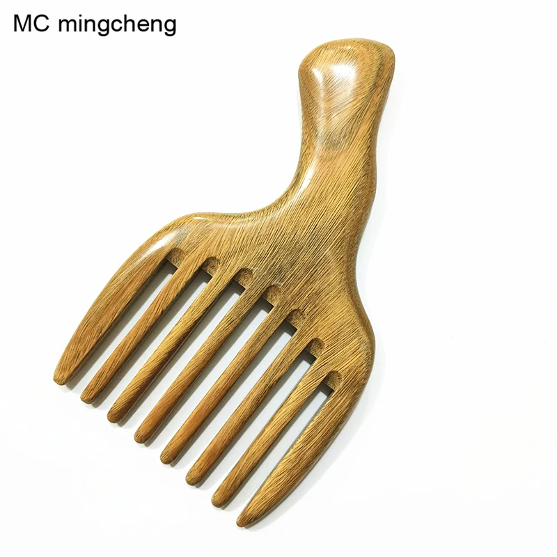MC Новинка массажная Расческа с пятью зубами меридиан зеленый сандаловое дерево