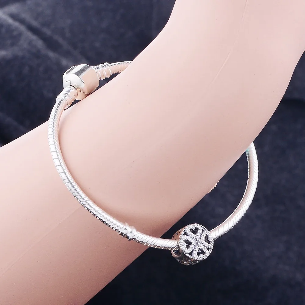 Бусины из чистого циркония с четырьмя сердцами 2018 весенние Оригинальные