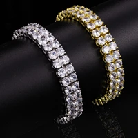 tennis chain bracelets aaa zircon inlaid full diamond bracelet hiphop single row diamond hip hop street style bracelet