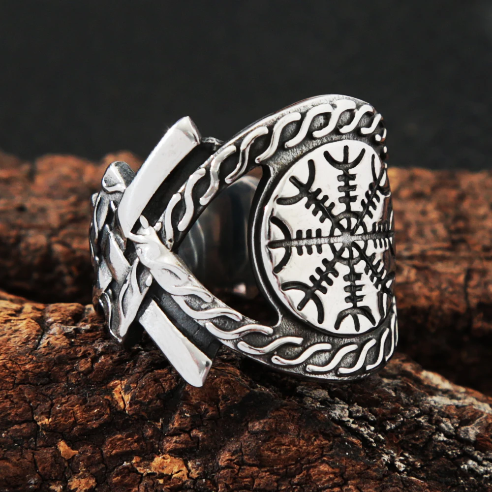 Новые открытые искусственные украшения из нержавеющей стали в стиле викингов