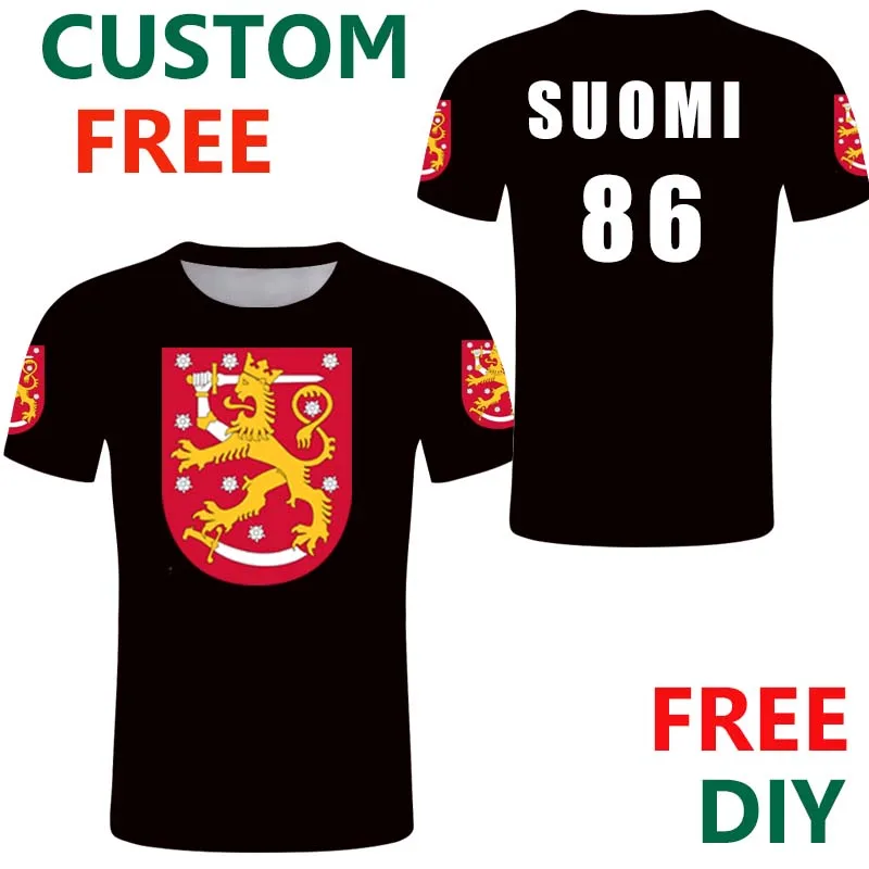 Финская футболка на заказ футболки SUOMEN с флагом эмблемой SUOMI финским голубым