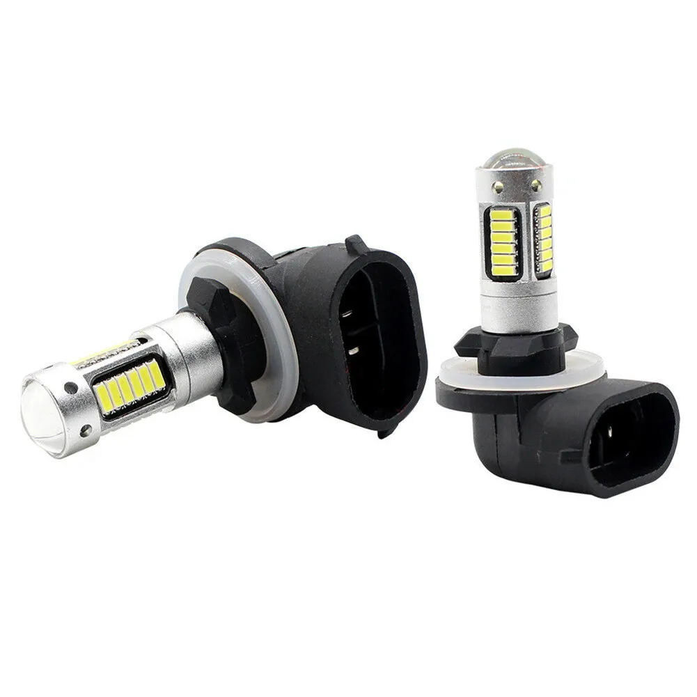 Fog Light LED Bulbs H27 Headlight Parts Useful 1800LM 2 Pcs 6000k White