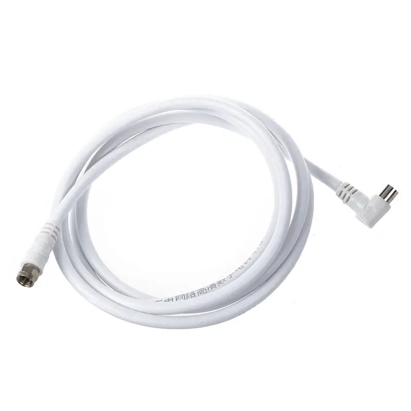 Белый коаксиальный ТВ спутниковый антенный кабель 9 5 футов мм 90 градусов штекер к