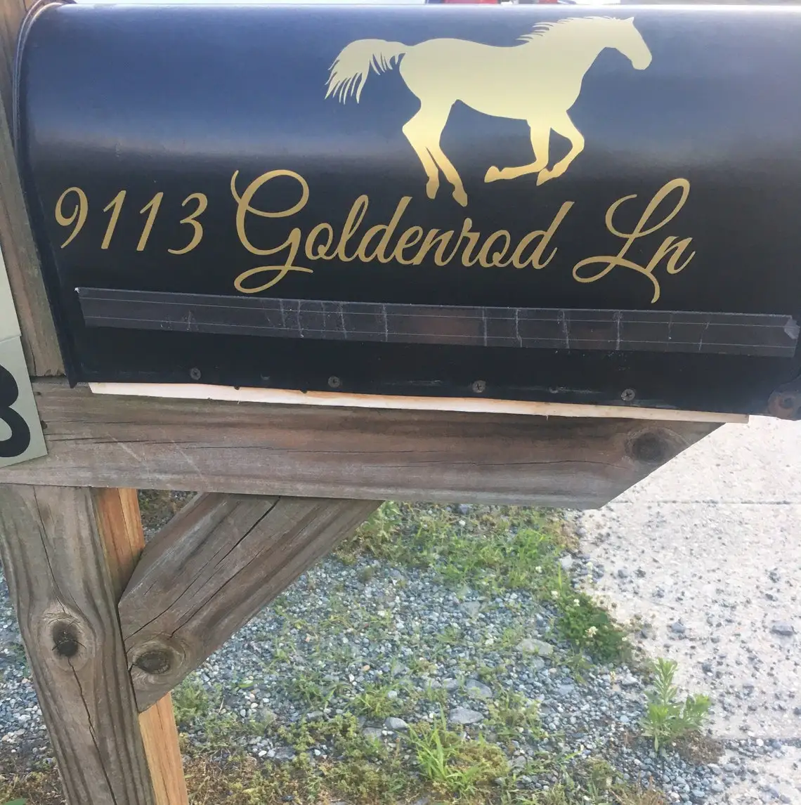 Почтовый ящик адрес счастливая лошадь-Виниловая Наклейка персонализированный