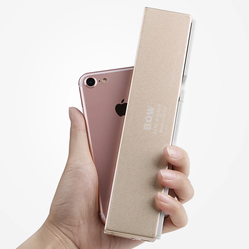 Складная Bluetooth беспроводная клавиатура B.O.W корпус из алюминиевого сплава с