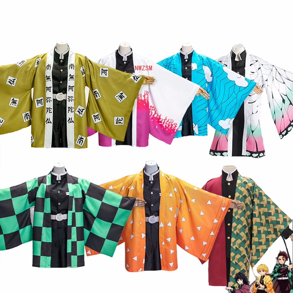 

Demon Slayer Kimetsu no Yaiba Kochou Shinobu Kamado Tanjirou Cosplay Cape Tomioka Giyuu Agatsuma Zenitsu Casual Kimono Cloak