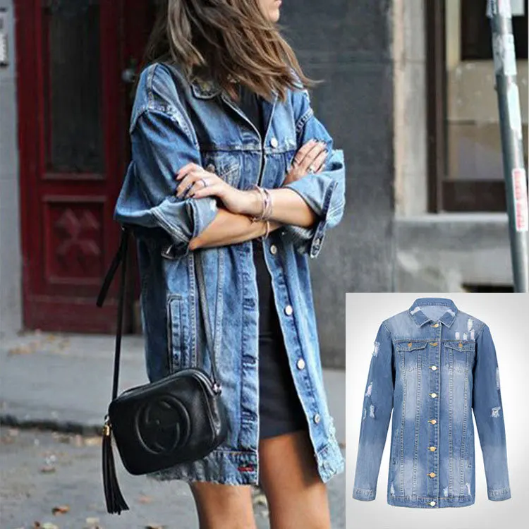 

2021 Sexy Spring Summer Denim Jacket For Women Ladies Girl Wear Long Sleeve Casual Wear