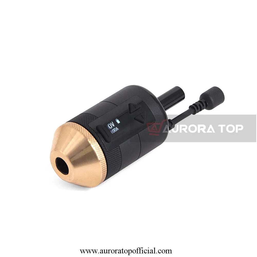 AURORATOP Высококачественная Беспроводная Машинка для татуировки с аккумулятором