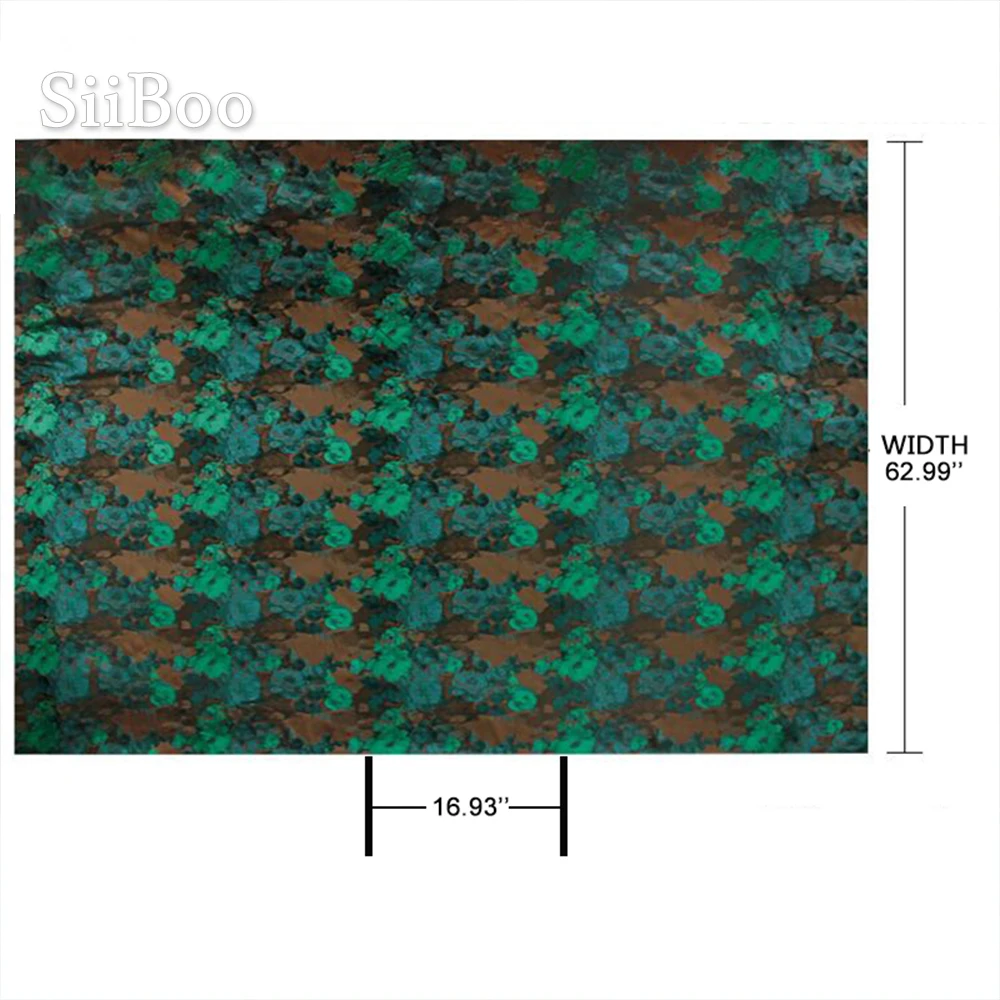 Высококачественная жаккардовая парча в американском стиле зеленого цвета с