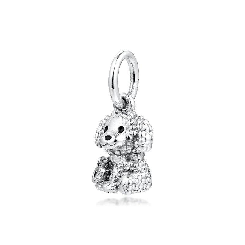 

Fits Bracelets Poodle Puppy Dog Dangle Charm Genuine 925 Sterling Silver Beads for Jewelry Making kralen abalorios F1181