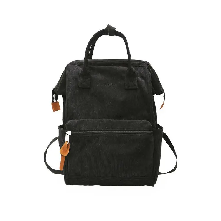 

2020 Corduroy Backpacks Women School Bags For Teenager Girls Mochila Larger Capacity Casual Travel Backpacks Female Rucksack