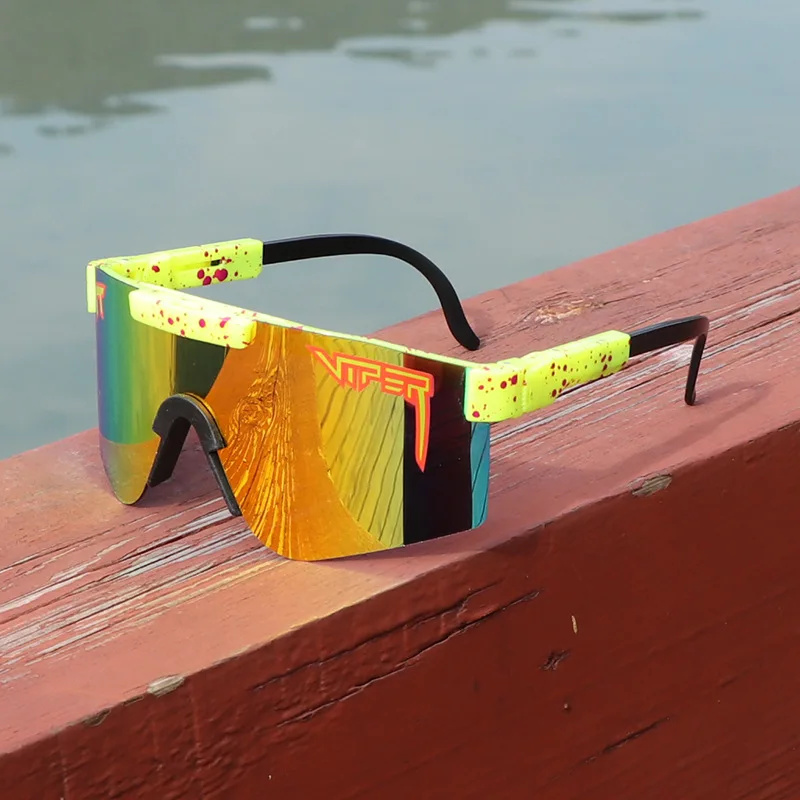 

Oversized TR90 Polarized Pit Viper Sunglasses Men Women UV400 Adjustable Shield Mirrored Lens Multicolored Cycling Sport Glasses
