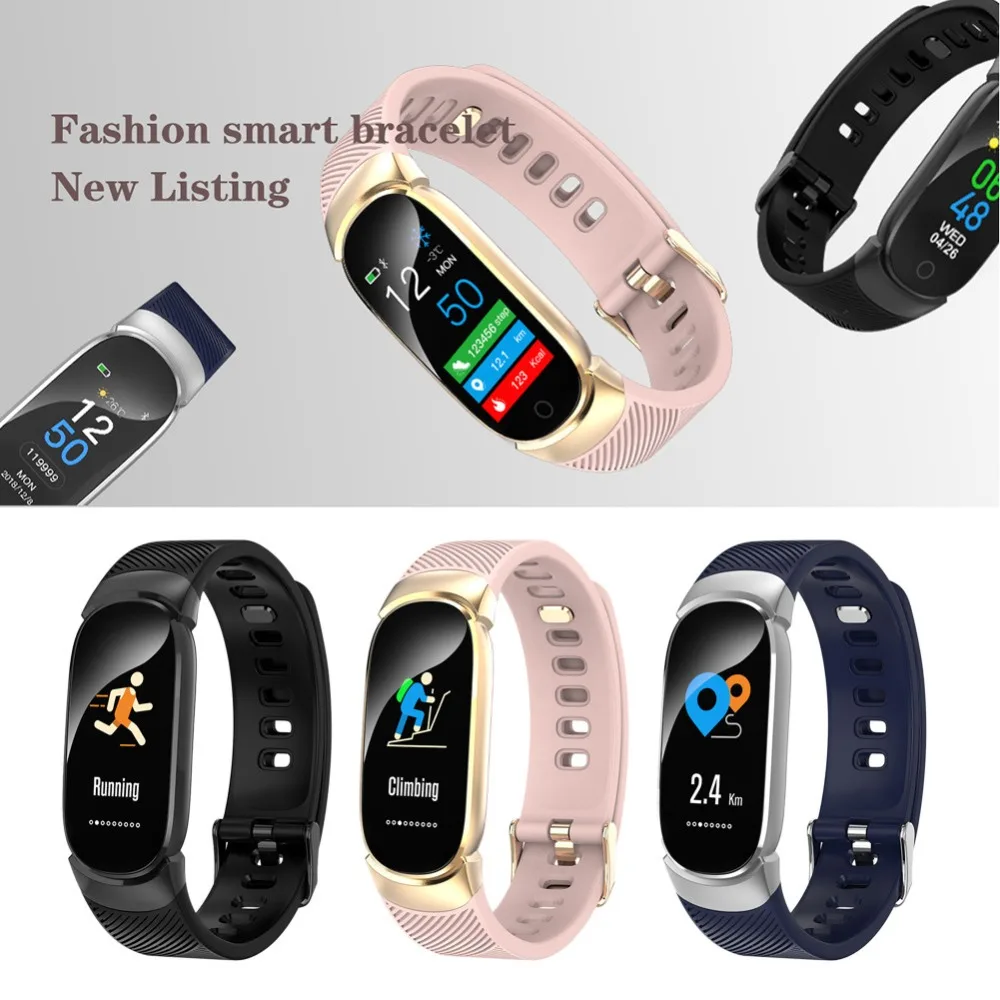 QW16 спортивные водонепроницаемые Смарт-часы для женщин, умный браслет, Bluetooth, монитор сердечного ритма, фитнес-трекер, умные часы, Металлический Чехол