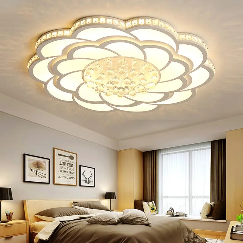 Современный хрустальный светодиодный потолочный светильник для гостиной