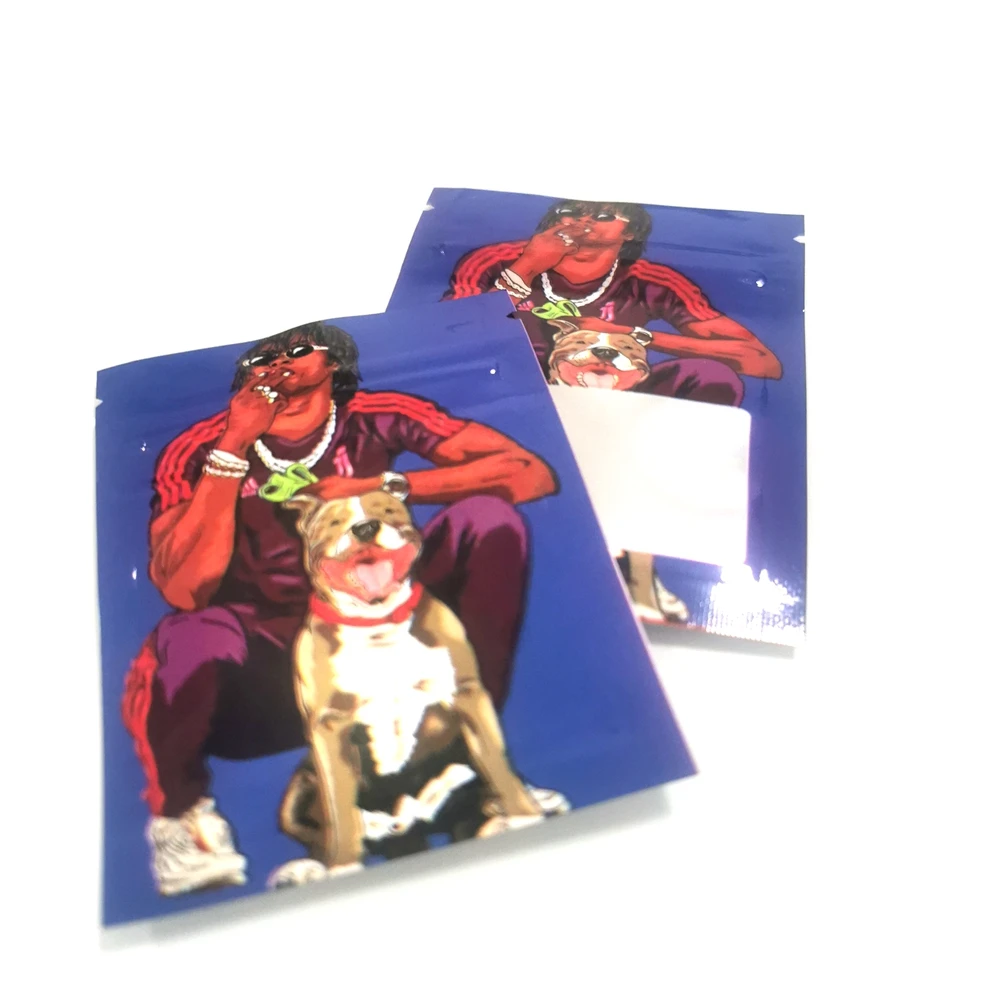 

10/20 pcs Cartoon Tobacco Bags 6*8 CM Zip Lock Pouches Aluminum Mylar Foil Food Bags Weed Package Candy Man Mylar Bags
