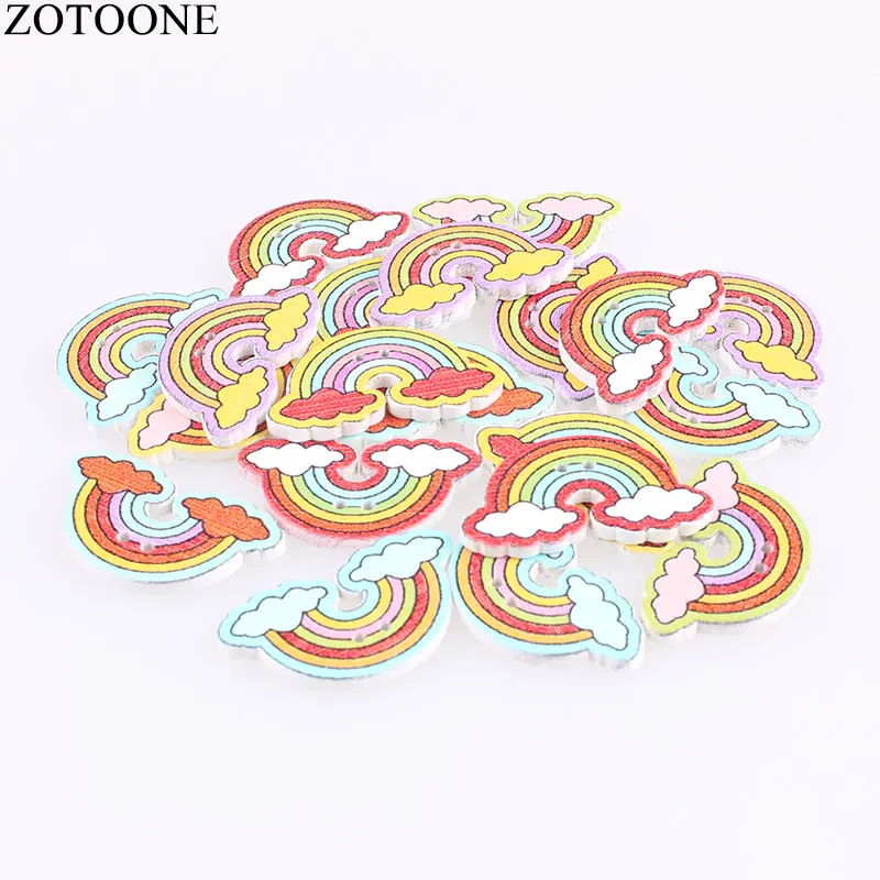 Деревянные разноцветные пуговицы ZOTOONE ручной работы аксессуары для скрапбукинга