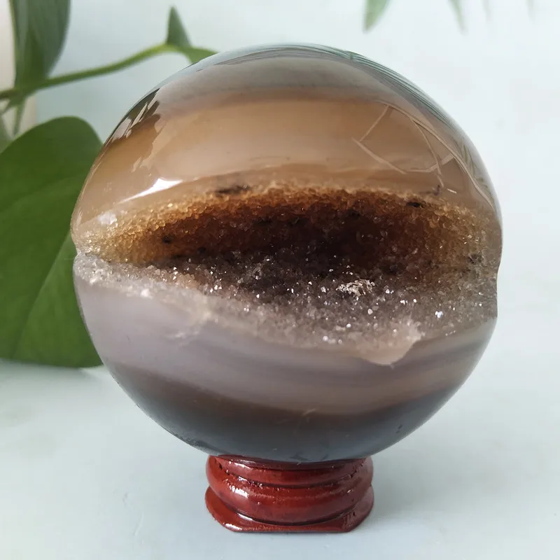 

Natural Agate Stone Geode Crystal Ball Quartz Cluster Mineral Samples Feng Shui Wicca Spiritual Carnelian Room Decor Products