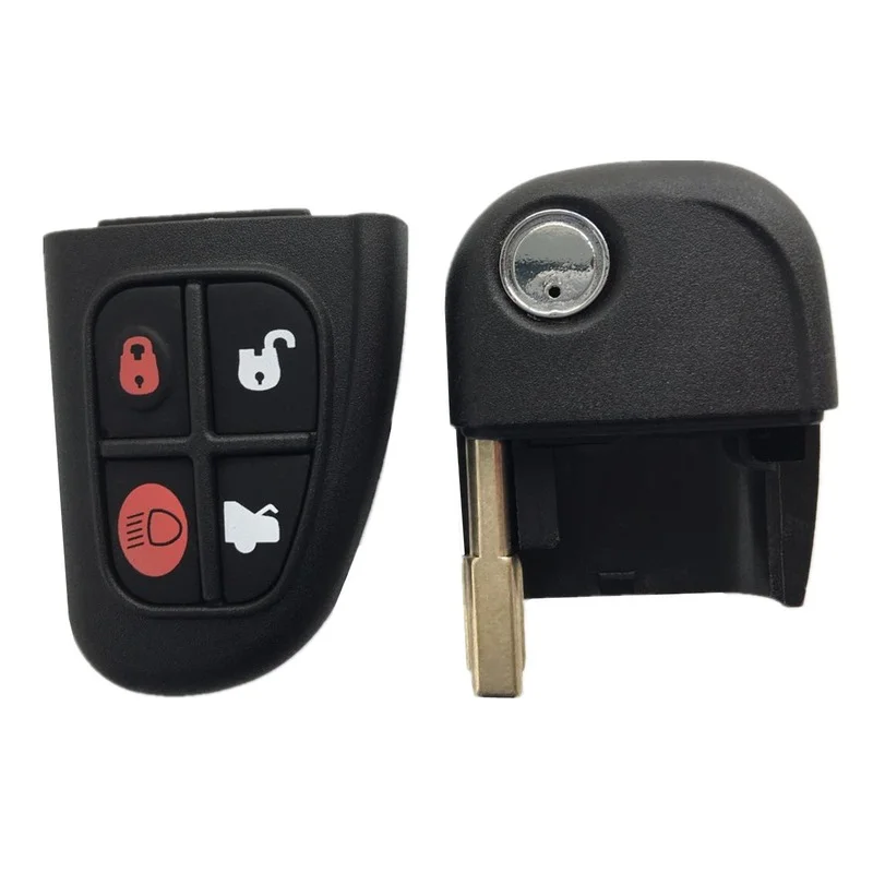 

4 Buttons Remote Key Control Flip Car Key 2002-2008 433MHZ 4D60 Chip For Jaguar X-Type S-Type 1999-2009 XJ XJR