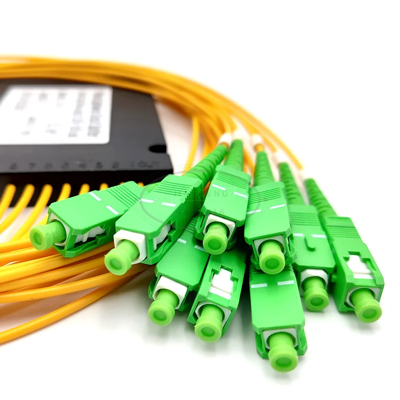 SC APC 1x8 PLC волоконно оптический сплиттер однорежимный с коннектором