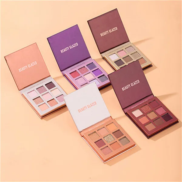 BEAUTY GLAZED 9 цветов блестящие матовые тени для век Палитра зеркальные палитра
