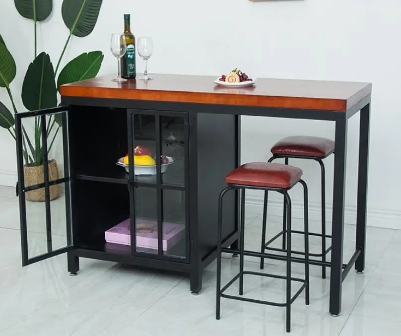 Стол кухонный из массива дерева прикроватный столик для готовой еды железная