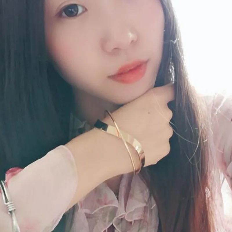 Женский корейский Блестящий двухслойный браслет с геометрическим узором