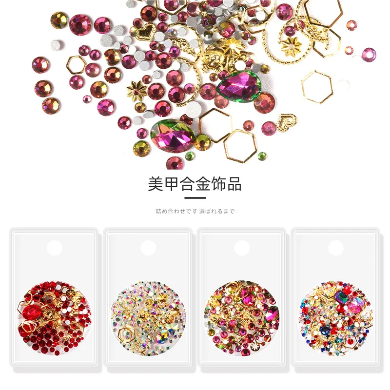 Новый стиль орнамент для ногтей Симфония AB Кристалл стразы яркий бриллиант