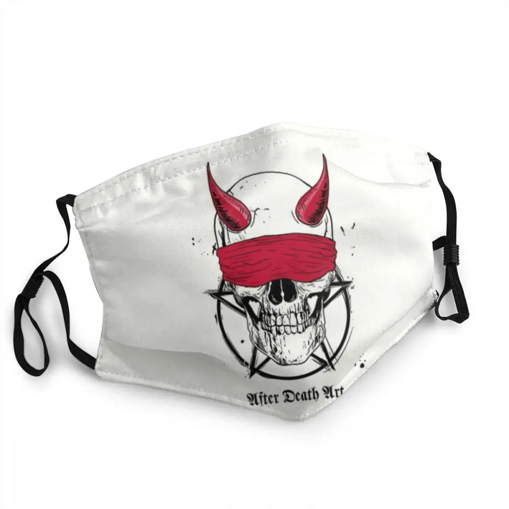 

After Death Art Pentacle Skull Blindfold Non-Disposable Face Mask Adult Anti Haze Dustproof Protection Cover Respirator Muffle