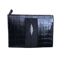 ousidun crocodile handbags mens bags large capacity business leisure bag male clutch bag crocodile bag 26cmx20cmx6cm
