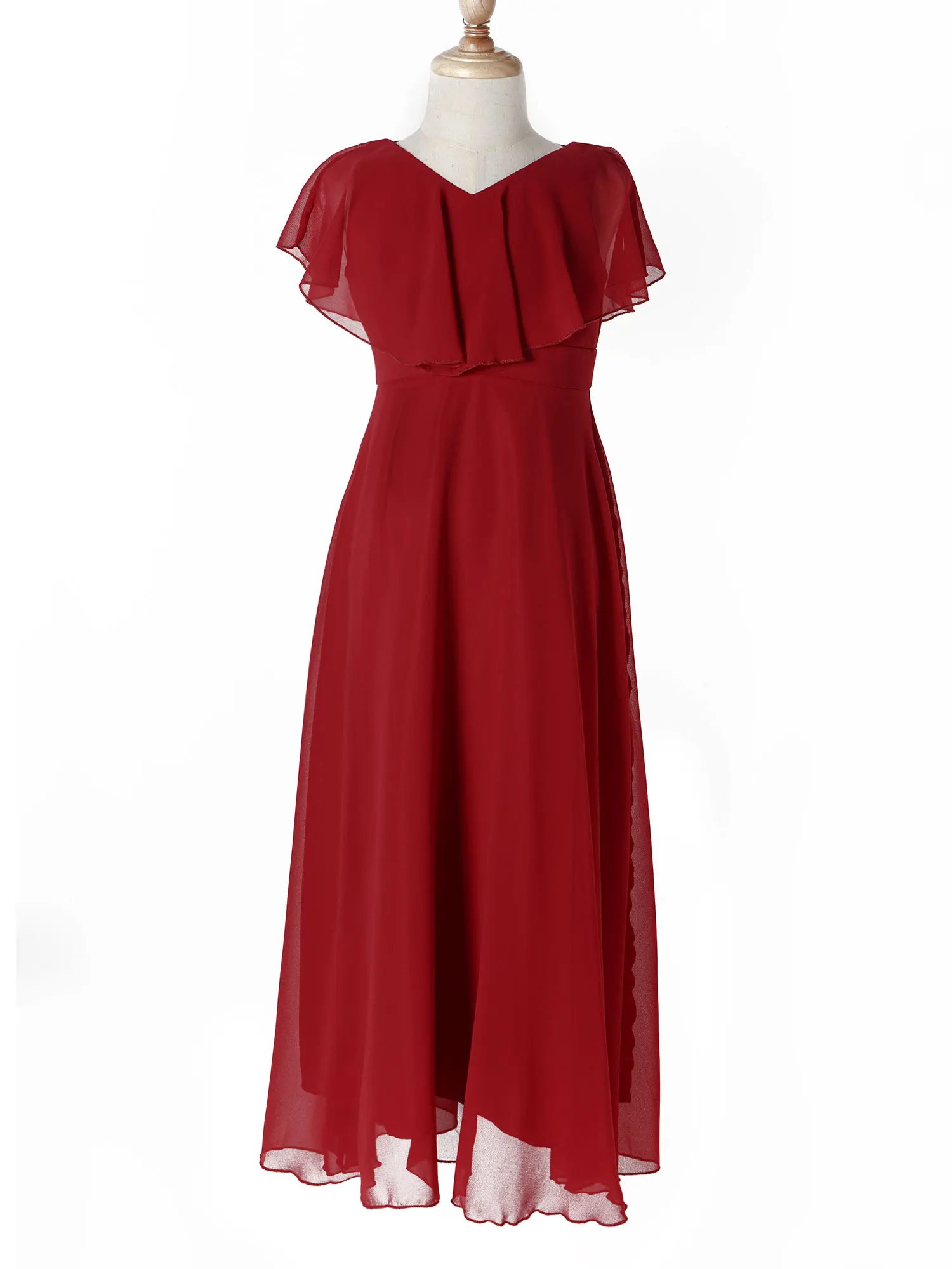 Шифоновое кружевное платье с цветочным принтом для девочек официальное Летнее