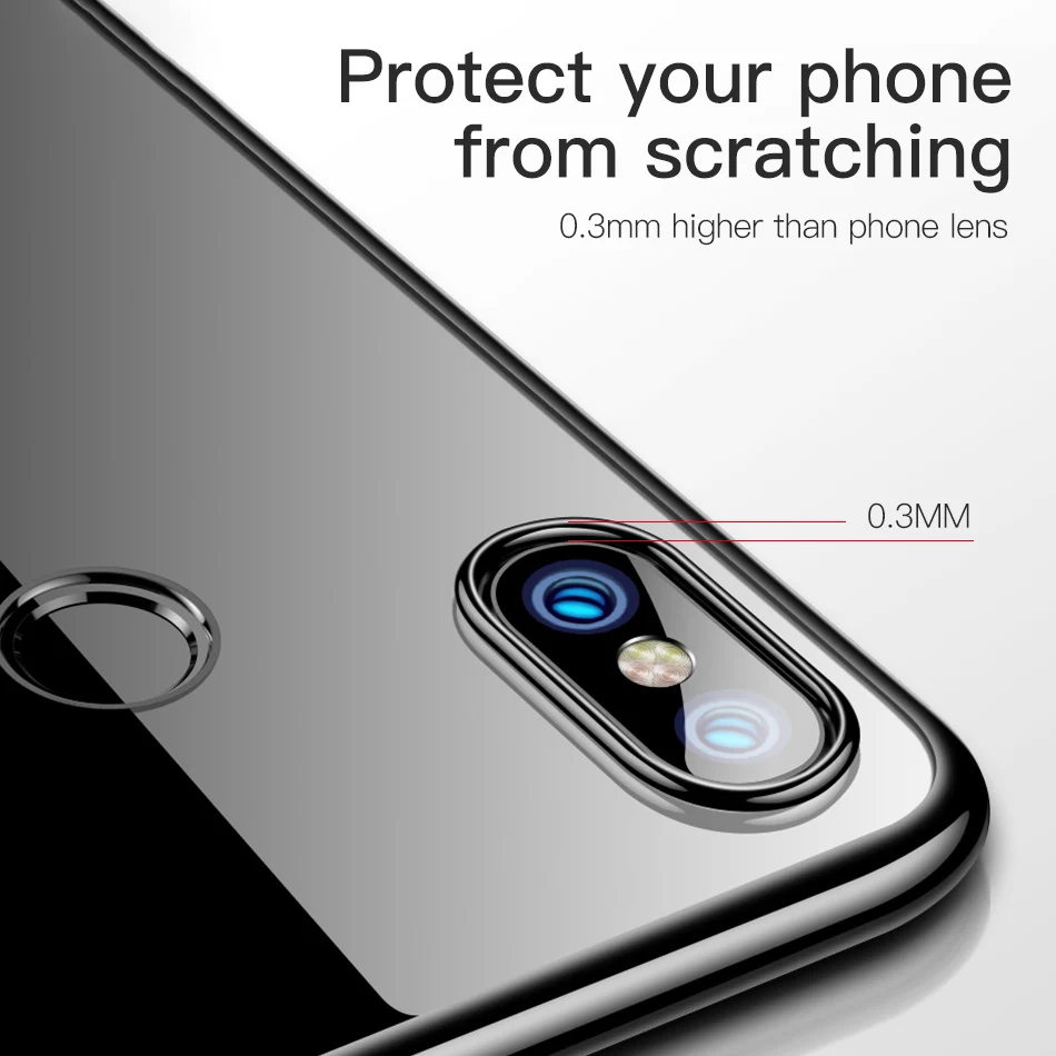 Shockproof Silicone Phone Cases for Xiaomi Mi 8/Mi8 SE Lite 360 Transparent Soft TPU Back Cover Mi 8 Explorer Edition Mi8SE Capa