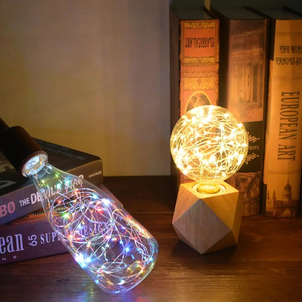 RGB/теплый белый медный светодиодный светильник, праздничный свет для Нового года, Рождественское украшение для дома, сказочные лампы, лампа для внутреннего ночного освещения