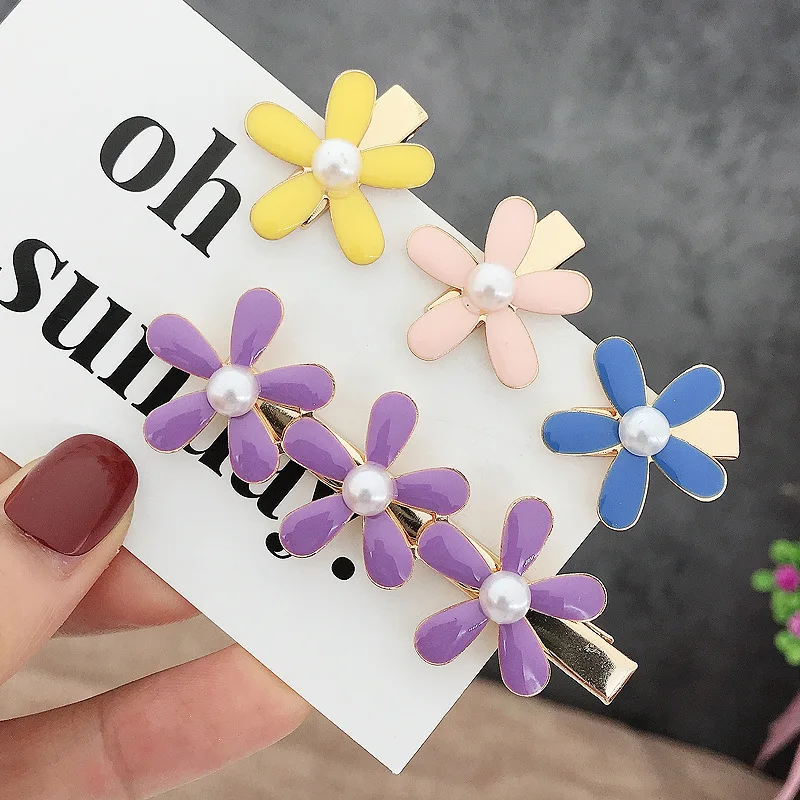 

Женская заколка для волос с цветами, однотонная заколка ручной работы, аксессуар для укладки волос, 2021