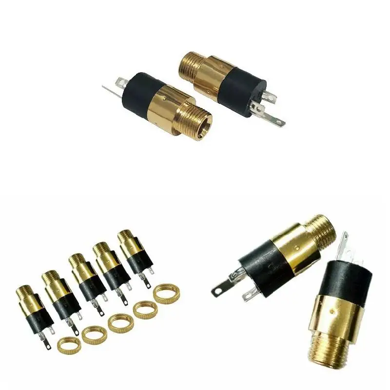 

10PCS 3.5mm Female Headphone Stereo Jack Gold Plated Panel Mount Connector SGA998