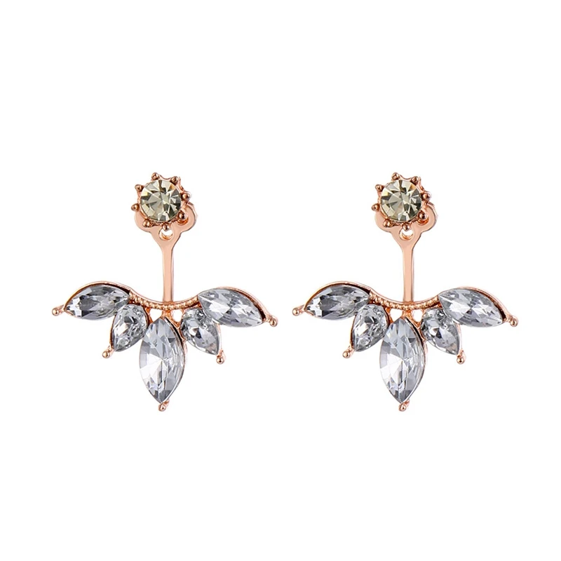 ALIUTOM/корейские стильные и Серебристые серьги с кристаллами модные женские