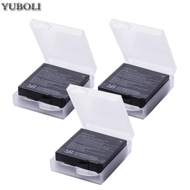 1400 мАч 3,85 В батарея AZ16-1+ светодиодный USB 3 слота зарядное устройство для Xiao mi Yi 2 4K батарея Xiao mi Yi Lite экшн-камеры - Цвет: 3 batteries