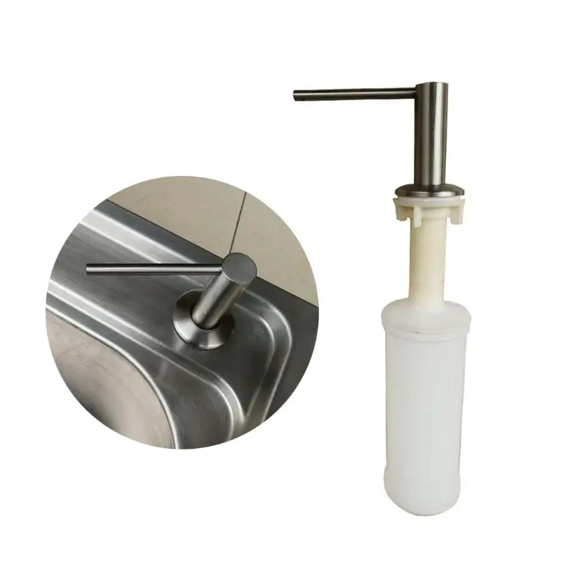 

Stainless Steel Sink Liquid Soap Dispenser Press-push Type Detergent Bottle