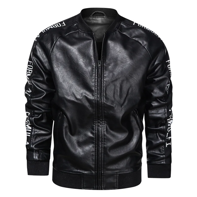 

Dropshipping 2020 New Autumn Leather Jacket Men Fashion Baseball Collar PU Leather Coat Men EU Size S-XXXL Motorcycle Jacket