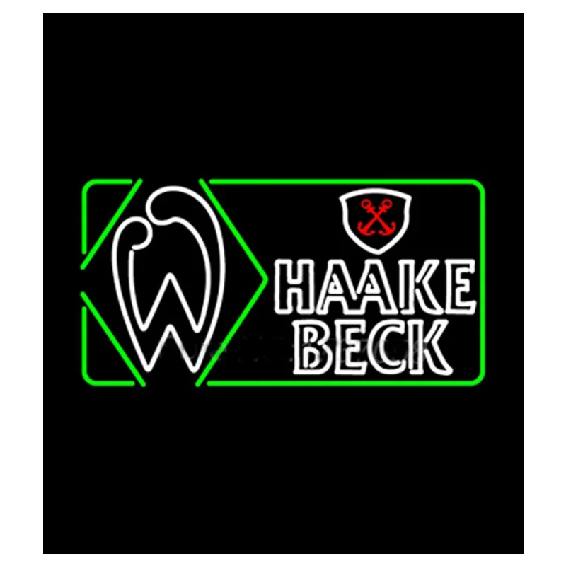 

HAAKE BECK Beer Germany Neon Sign Real Glass Tube Store Bar KTV Club Party Motel Advertise Decoration Display Light 31"X 24"