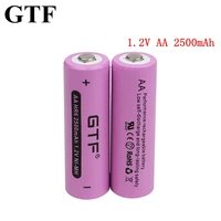 gtf 1 2v aa 2500mah ni mh battery for toy flashlight camera 2460mwh 100 capacity rechargeable batteries ni mh gout transport