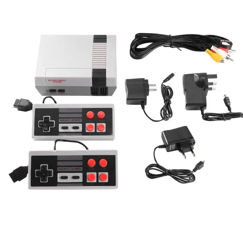 Built-in 500/620 Classic Games TV Video Game Console AV Port 8 Bit Retro Handheld Gaming Player 2 Gamepad For family game system |